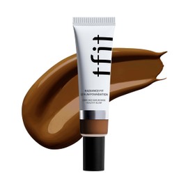 TFIT Radiance Fit Serum Foundation - Flawless Coverage, Dewy finish, Long-lasting, Lightweight, Korean Makeup,1.05 Oz. (C11 Mahogany, 1.05 Oz.)