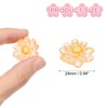 CoCud Mini Resin Flower, 0.94" Diameter, Miniature Tiny Lotus Dollhouse