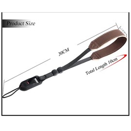 Camera Wrist Strap, Quick Release Wrist Strap, Camera Wrist Strap, Leather, Brown, Suitable for All DSLR / SLR Cameras, brown, 30x2.5cm