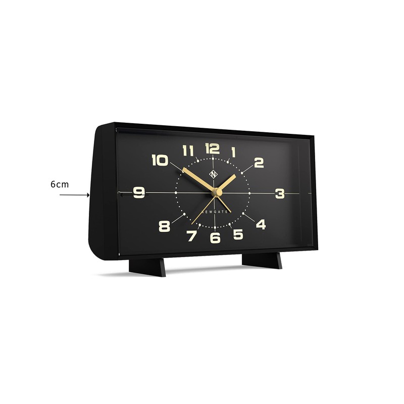 NEWGATE 'Wideboy' retro inspired rectangular alarm clock in a matt