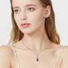Urn Necklace for Human Ashes 925 Sterling Silver with Amethyst