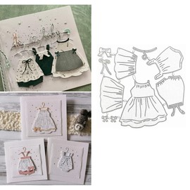 Baby Apron Dress Frame Metal Die Cuts,Star Moon Apron Dress Skirt Hanger Cutting Dies Cut Stencils for DIY Scrapbooking Photo Decorative Embossing Paper Dies for Scrapbooking Card Making