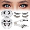 Wiederverwendbares Magnetische-Wimpern natürlicher Look mit Applikator, 2 Paar Magnet-Wimpern Set