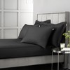 Bianca 400 Thread Count Cotton Sateen Double Fitted Sheet Black