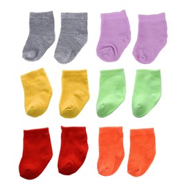 NUOBESTY 6 Pairs Doll Socks Baby Doll Accessories Newborn Socks Doll Clothes Doll Decor Toy Simple Generation