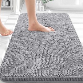 OLANLY Alfombras de Baño 30x20, Alfombras de Baño Extra Suaves y Absorbentes de Chenilla, Parte Posterior de Goma de Secado Rápido, Alfombras de Baño 