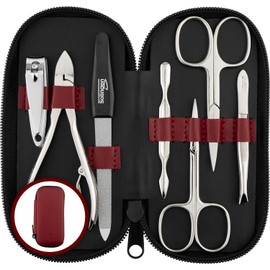 marQus Manicure Set, 7 Pieces with Nail Clippers, from Solingen, Made in Germany, for Hand and Foot Care