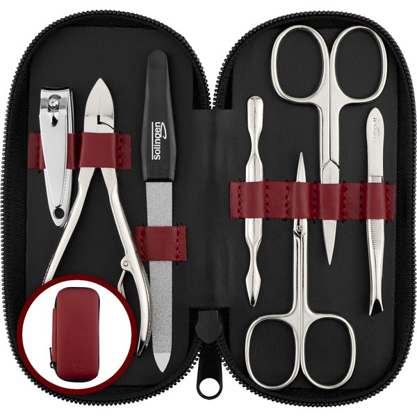 marQus Manicure Set, 7 Pieces with Nail Clippers, from Solingen,