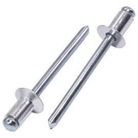 SKIR'CO (50 pcs) Countersunk Aluminium Blind Rivets 4.8 x 8 mm, Steel Mandrel, Pop Rivets