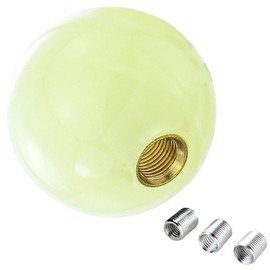 Lunsom Round Shift Knob, Ball Shape Gear Shifter Lever Head Shift Ball Car Stick Handle Fit Most Automatic Manual Transmission Vehicle (M8x1.25,Fluorescent)