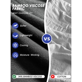 SlumberMee Mens Pajama Bottoms Viscose Made from Bamboo Sleep Shorts with Pockets and Fly Lounge Pants Sleepwear 2 Pack (Black/Dark Grey, L)