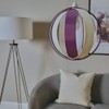 MiniSun | Modern Purple and Cream Fabric Cocoon Globe Style