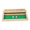 SUPVOX Shut The Box Dice Game Wooden Board Math Game
