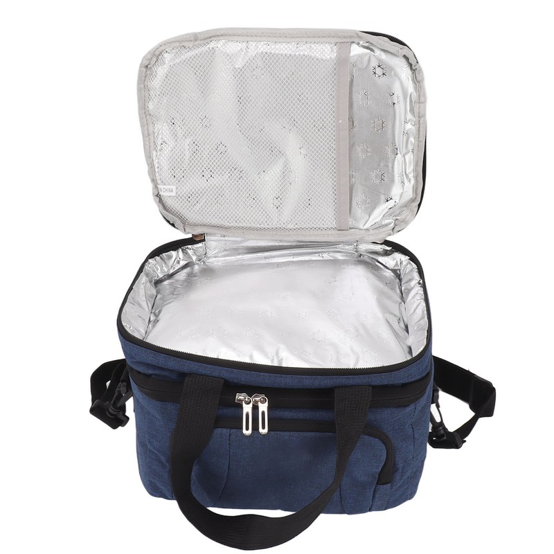 Collapsible Cooler Bag Oxford Cloth PEVA Leakproof Double Insulated Cooler