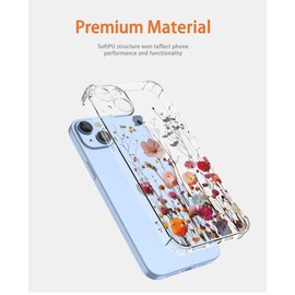 Threehao Funda para Honor X6B Plus y Honor X6B, Transparente Carcasa con Aesthetic Dibujos Flores Mujer Niñas Diseño Case, Suave Silicona Ultrafina TPU Bumper Antichoque Protección