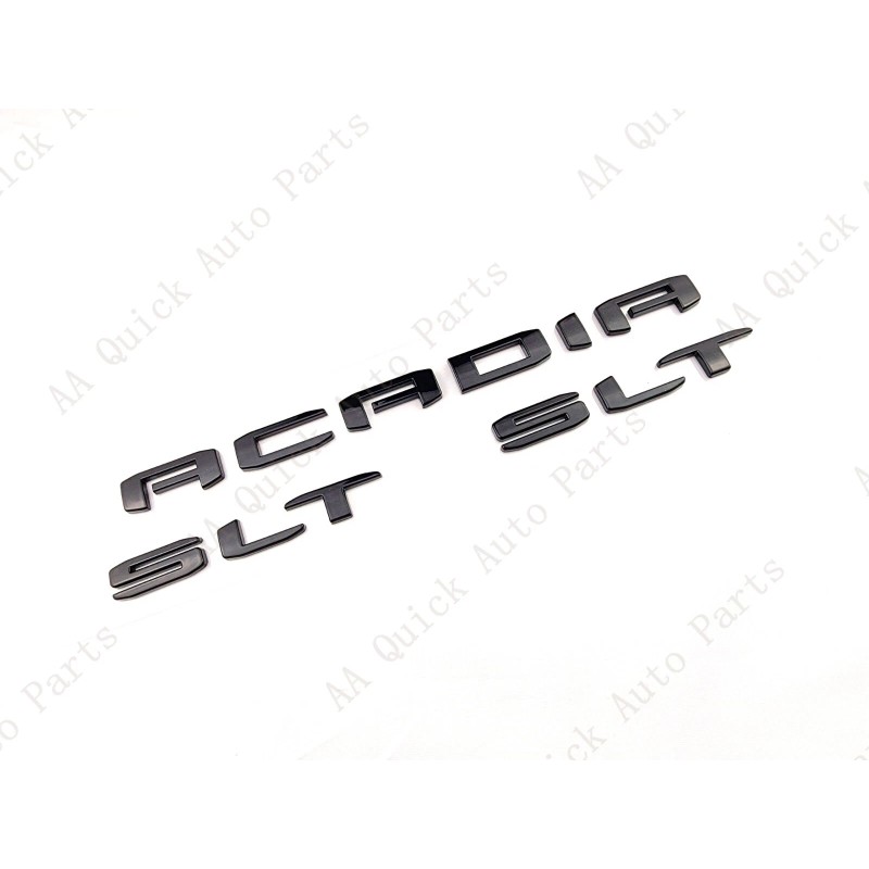 GMC 5PC Gloss Black Door Rear Tailgate Acadia SLT Letter