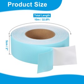 uxcell Rubber Grip Tape, 2" x 32.8 Ft PEVA Non-Slip Tape Diamond Textured Adhesive Grip Tape for Outdoor/Indoor Steps, Stairs, Traction Tread Stair, Bathroom (Blue)