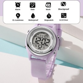 findtime Digital Watches for Women Ladies Watch Sports Watch for Women Alarm Stopwatch Water Resistance LED Display Wristwatch