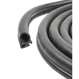 ESEWALAS 10FT/20FT Universal Automotive Door Seal Strip,U-Shape Car Door Rubber Seal Strip Trim Seal with Side Bulb,Self-Adhesive Car Weather Stripping Seal Strip Home Applications (10 Ft)