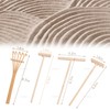 AUEAR, 4 Pack Mini Sand Rake Zen Garden Bamboo Rakes