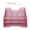 Mind Reader Desk Mesh Organizer Storage, 5 Compartment, Pink