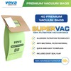 VEVA 40 Pack Premium SuperVac Vacuum Bags Style BB Work
