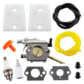 MCHNIC Carburettor with Petrol Hose Air Filter for Stihl H24D FS 48 52 56 62 66 81 86 106 FS48 FS52 FS56 FS62 FS66 FS81 FS86 FS106 Brush Cutter Replaces Walbro WT-45-1, 4126 1 20 0600 cm