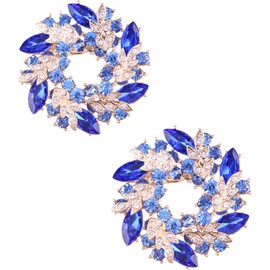 Women Crystal Rhinestone Brooch Pins - Luxury Collar Brooch Pins Brooches for Party Weeding Bridal Costume (2)