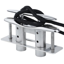 Laorde Pop Up Boat Cleat, 316 Stainless Steel, Retractable Marine Grade Flush Mount Dock Cleat with Backing Plate for Yacht (6 inch 1 PCS)