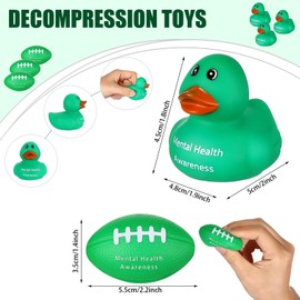 Lincia Mental Health Awareness Items Include Ribbon Pins, Badge Brooches, Rubber Ducks, Stress Balls, Pens, Stickers, Wristbands, Lanyards, Key Chains (188 Pcs)