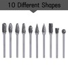 Orialvenka 10 Pcs Carbide Burr Bits Set 1/8" Shank Compatible