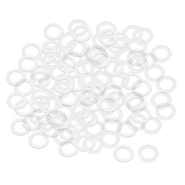 sourcing map Flat Washer Nylon M10 Seal 16 mm OD 10 mm ID 1 mm Thick Clear for Tap Pipe Water Hose Insulation Screws Pack of 300