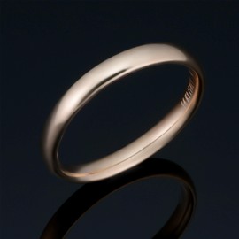 KoolJewelry Minimalist Women's 14k Rose Gold 3mm Knuckle Stacking Midi Ring (size 8)