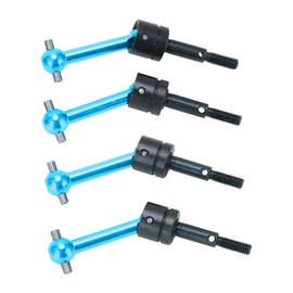 4pcs Metal Universal Drive Shaft CVD 70mm TT02 1/10 RC Car Upgrade Parts Aluminum Alloy (Blue)