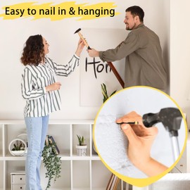 50Pcs Picture Pins, Picture Hanging Nails 2 Models Picture Hook Nails Pins with Plastic Storage Box for Hanging Photo Frame (35/26MM)