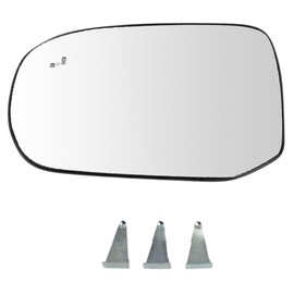 TRQ Left Mirror Glass Clear Drivers Side Compatible with 20-22 Kia Telluride KI1324129