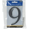 Distinctions 843149 Black Flush-Mount 4-Inch House Number 9