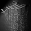 HotelSpa Giant 10" Stainless Steel Rainfall Square Showerhead with Solid