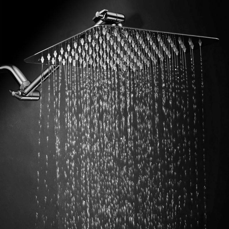 HotelSpa Giant 10" Stainless Steel Rainfall Square Showerhead with Solid