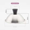 2 PCS Burger Covers Stainless Steel,Small Metal Steaming Cover Grill