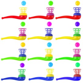 Lubibi Party Bag Filler for Children, Pack of 12 Party Bag Small Toy Set, Blow Tube and Balls, Pinata Toy, Easter Gifts, Goodie Bag Fillers, Student Reward, Small Gift for Children