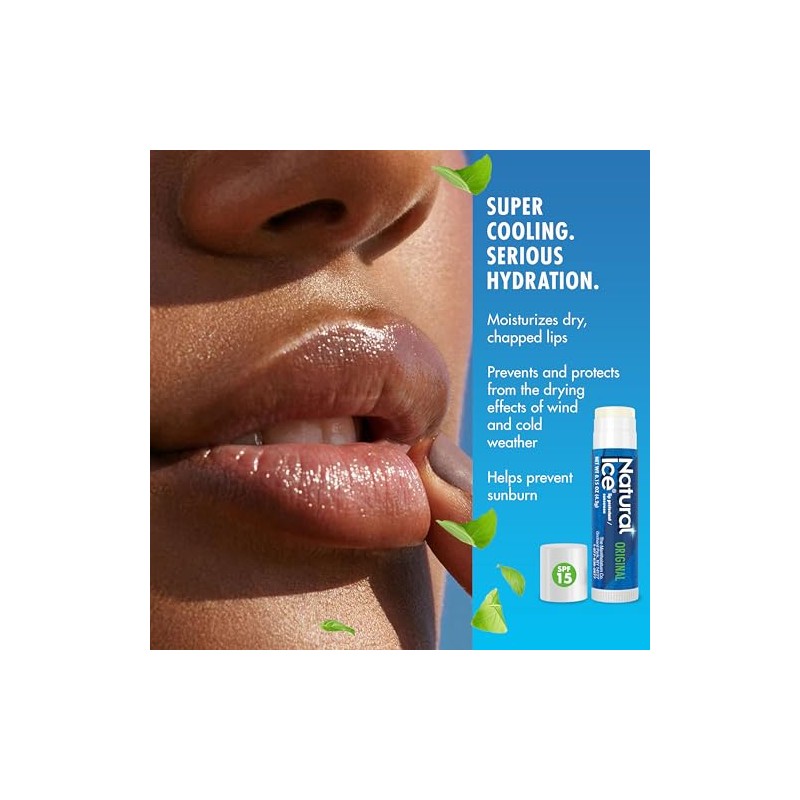 Mentholatum Natural Ice Lip Balm Original SPF 15 1 Each