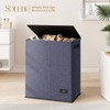 SOLEDI Large Double Laundry Hamper with Lid, Collapsible Clothes Hamper