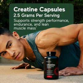 SMARTERNUTRITION Smarter Nutrition Creatine Monohydrate Pills with 2500mg (2.5g) Per Serving, Vegan Capsules - Pre & Post Workout Recovery Support, Promotes Muscle Mass &. Endurance - 60 Count[30-Day Supply]