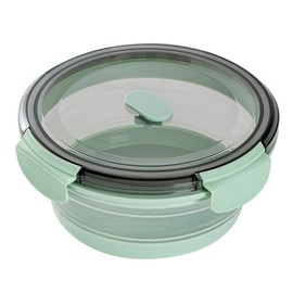 Restaurantware-Fresh Hero 34 Ounce Storage Containers, 1 Durable Airtight Food Containers - Microwavable, Freezable, Green Plastic, Collapsible, Dishwashable, With Vented Lids