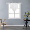 apott Beaded Window Valance White Sheer Voile Swag Rod Pocket