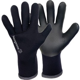 0403 Waterproof Neoprene Gloves (M, Black)