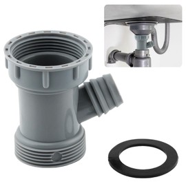 Kitchen Sink Drain Pipe Adapter, Y-shaped 3 Way Basin Sewer Branch Connector, Male Female Thread Fitting Dishwasher Tailpiece Pipe Adapter, Kitchen Sink Drain Hose Attachment