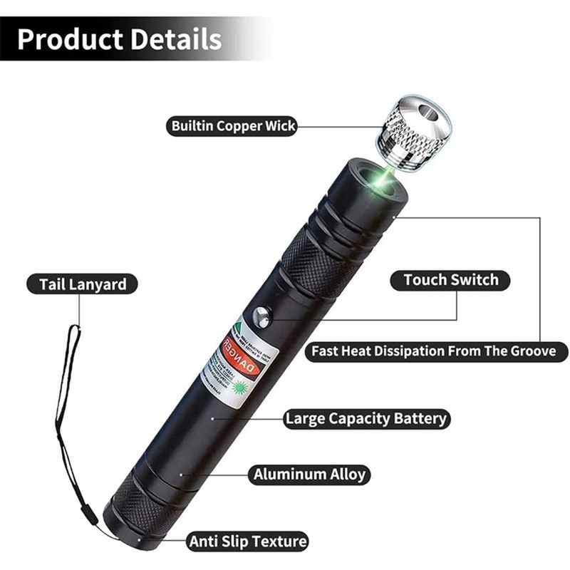 Laser Pointer Cat Toy Aluminum Alloy Long Range Interactive Portable