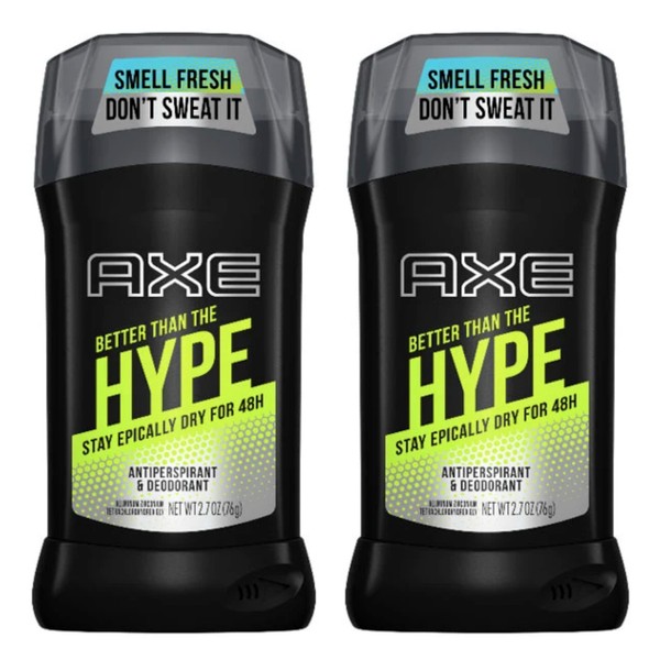 2 AXE Men Antiperspirant Deodorant Better Than The Hype 2.7 oz. Each